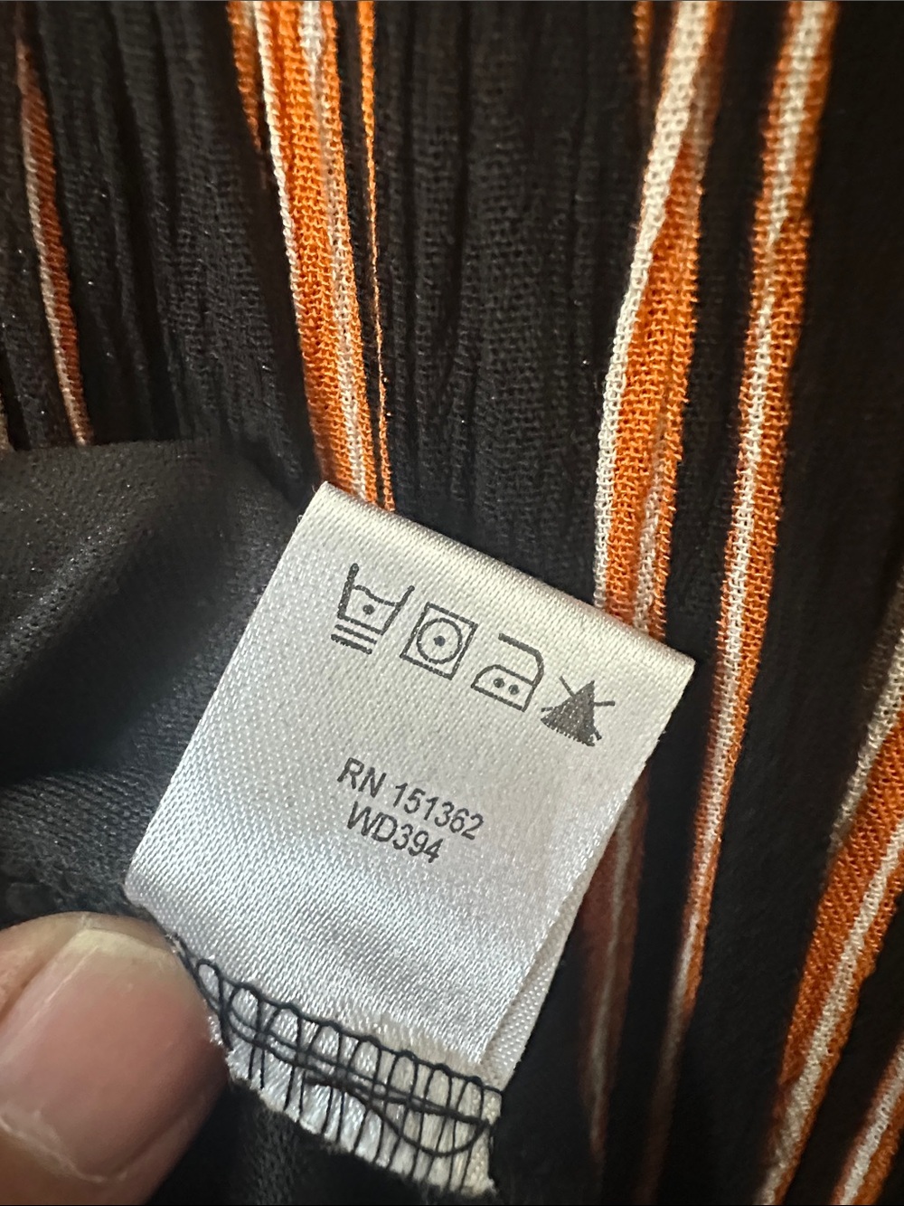 Fall Colors Tunic 3x Orange Black White Stripes Peasant Style - Picture 4 of 12